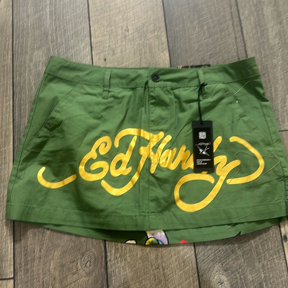 Ed Hardy Women's Lks Heart Skirt In Olive